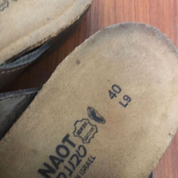 NAOT Made in Israel leather sandals, comfort shoes, slip on size 40 (9) - Picture 6 of 7